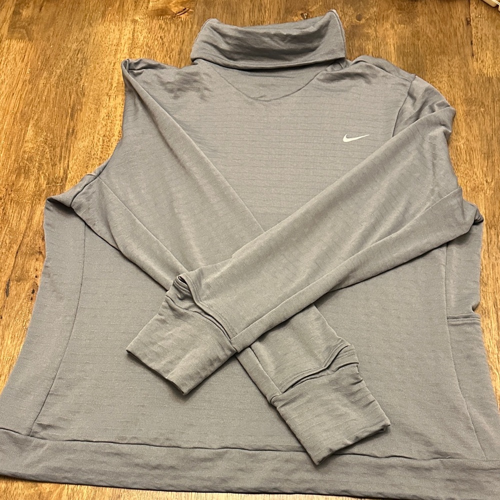 Nike Heather Gray Turtleneck Top